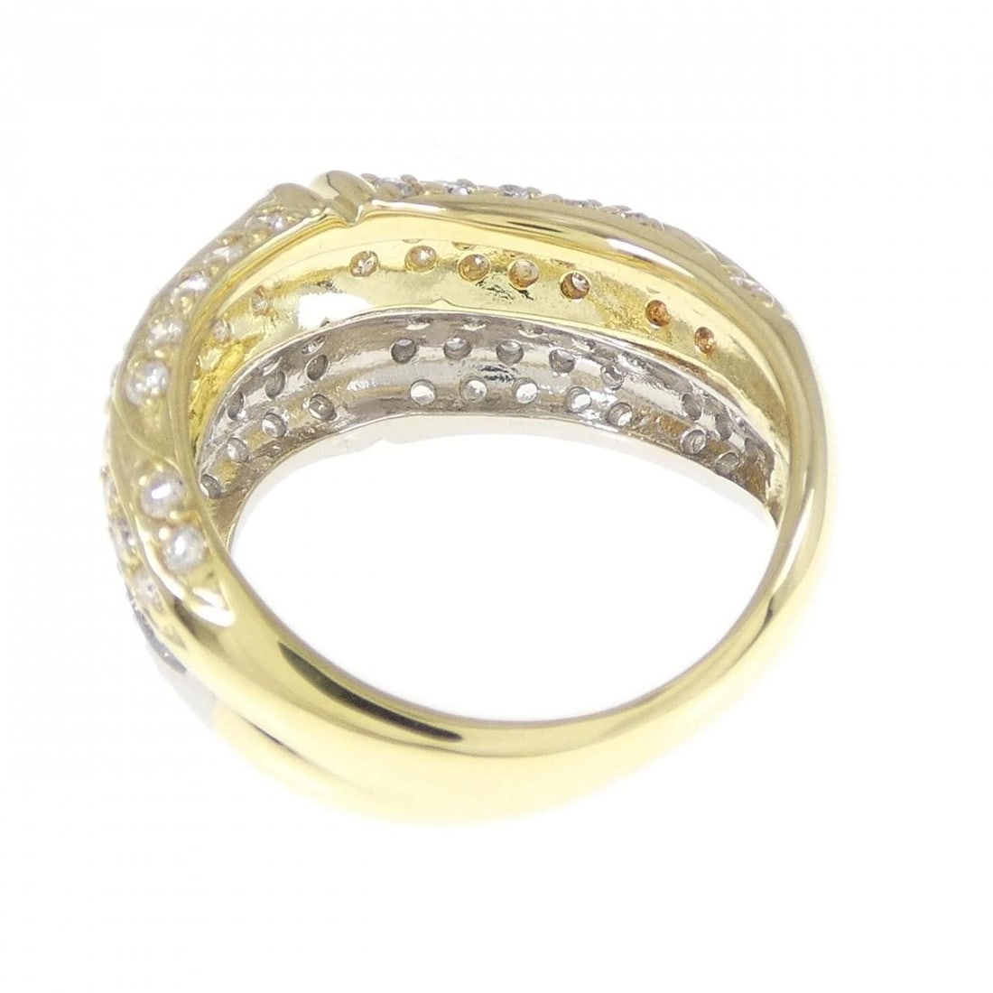 K18YG/PT DIAMOND RING - 3