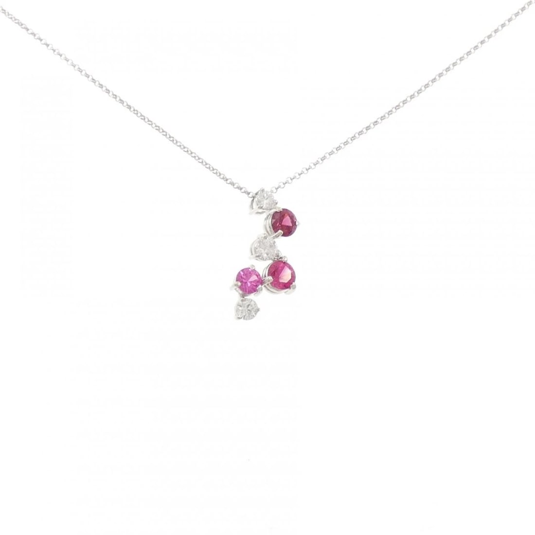K18WG SPINEL NECKLACE: K18WG Spinel Necklace Brand: Unbranded Type/Style: Spinel Necklace Material: Color: WG Size: Actual Size Pendant length approx. x width approx.: 19.5mmx7.8mm Chain maximum width approx.: 0.8mm Size