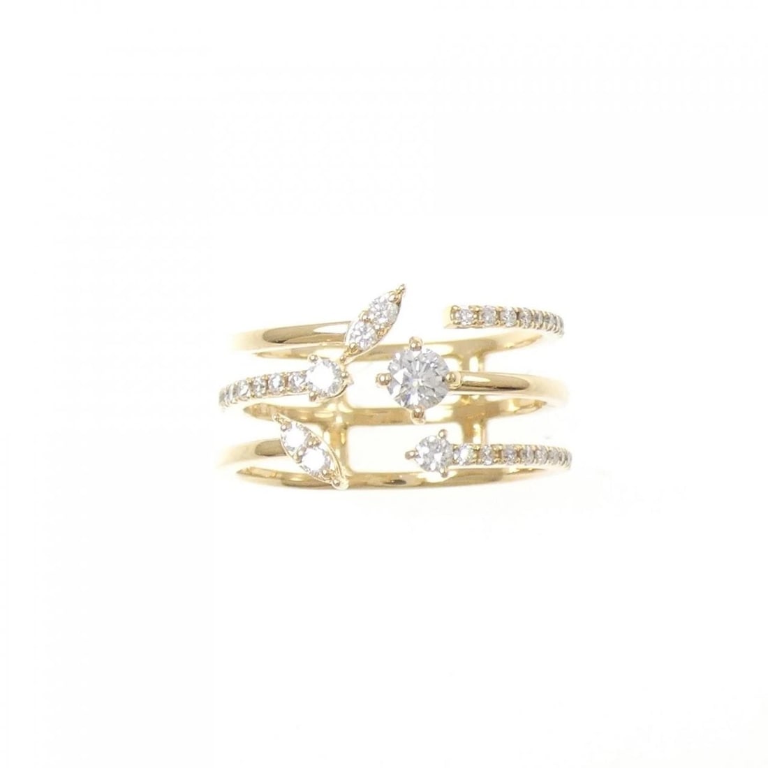K18YG DIAMOND RING - 2