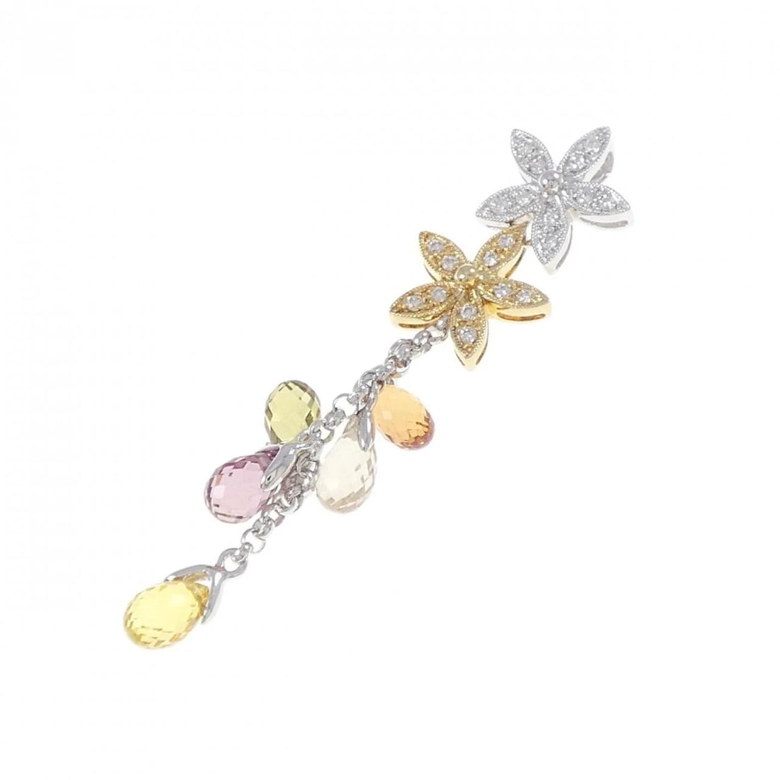 750WG/750YG SAPPHIRE PENDANT: 750WG/750YG Sapphire Pendant Brand: Unbranded Type/Style: Sapphire Pendant/Brooch Material: Color: WG YG Size: Actual Size Approx. length x width: 48.6mm x 10.7mm Accessories: None Accessories