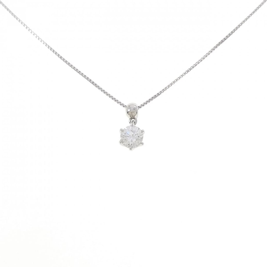 PT/PT850 DIAMOND NECKLACE: PT/PT850 Diamond Necklace Brand: Unbranded Type/Style: Necklace Material: Color: Size: Actual Size Pendant length approx. x width approx.: 9.7mmx4.6mm Chain maximum width approx.: 0.5mm Size 45cm