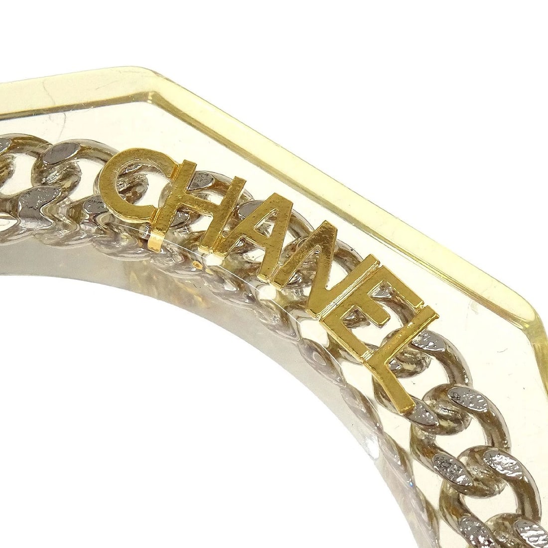 CHANEL BANGLE CLEAR ACRYLIC - 2