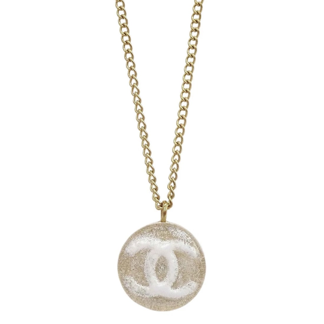 CHANEL MEDALLION GOLD CHAIN PENDANT NECKLACE: Chanel Medallion Gold Chain Pendant Necklace Brand: CHANEL Type/Style: Pendant Material: Gold Plated Color: Gold Size: Chain(Overall) : 42.0 cm, Top : Diameter : 1.8 cm Accessories: None Accessories