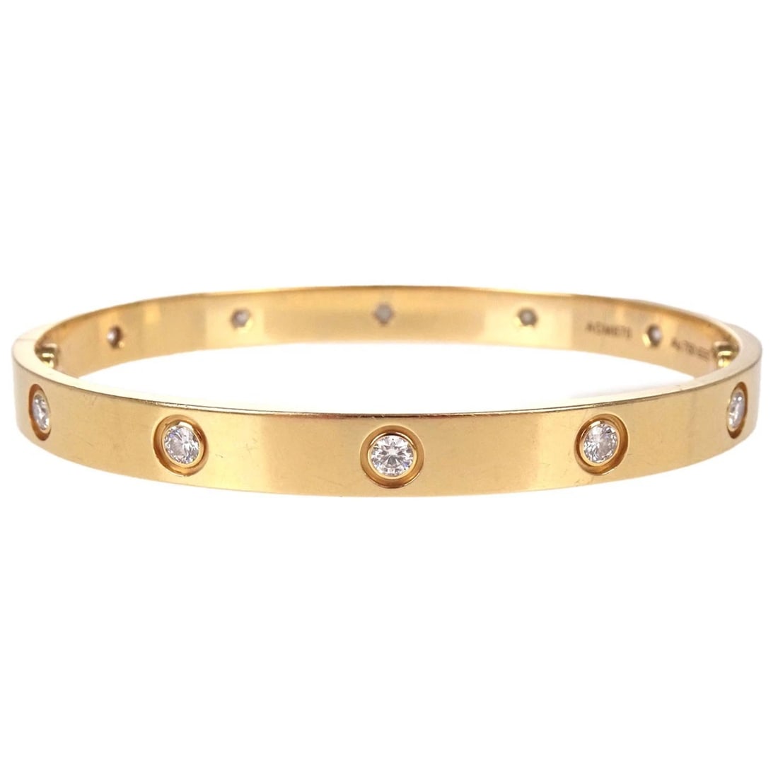 CARTIER LOVE BRACELET BANGLE AU750 FULL DIAMOND JEWELRY (1 of 2)