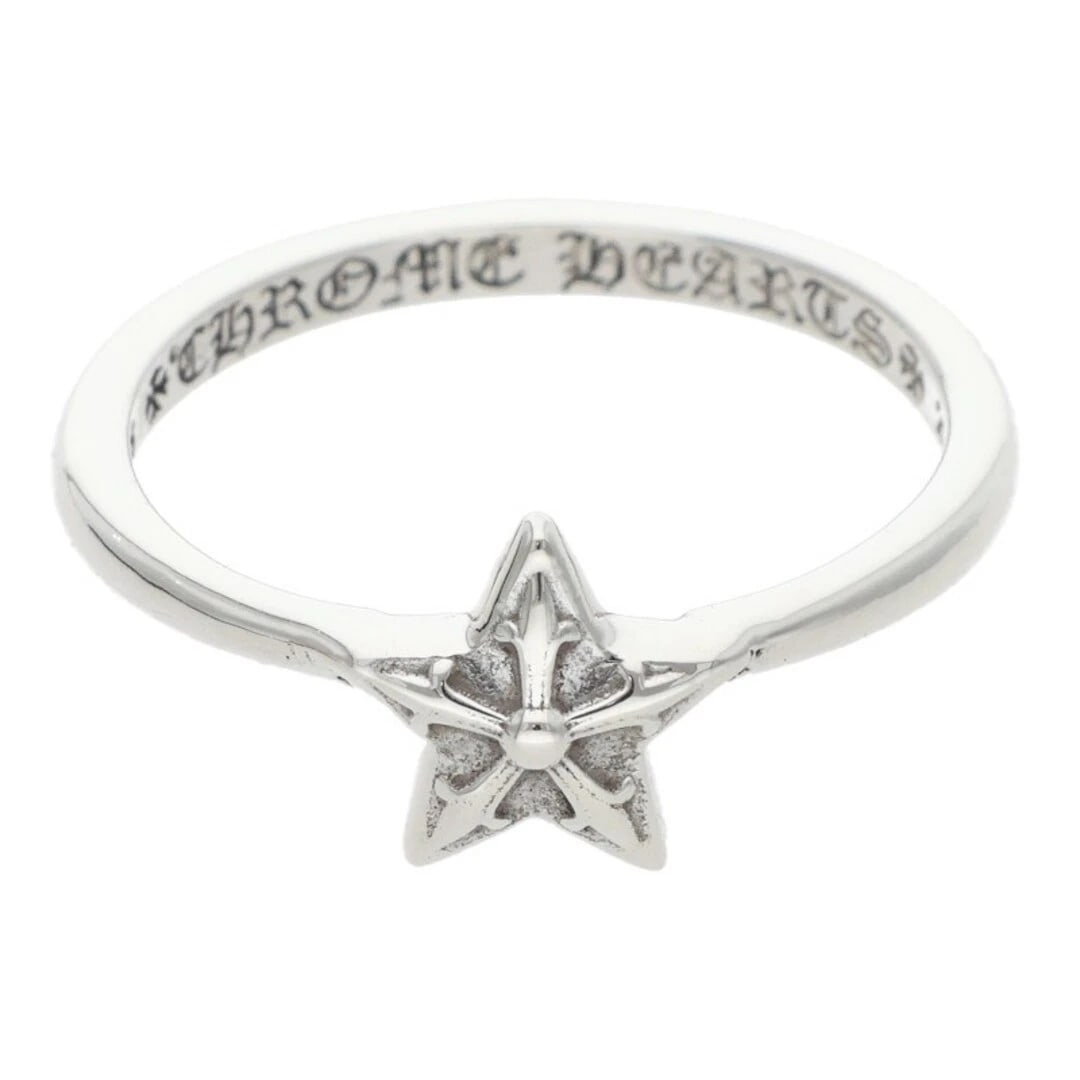 CHROME HEARTS BUBBLGM STAR RING MENS: Chrome Hearts BUBBLGM STAR Ring Mens Brand: Chrome Hearts Type/Style: Ring Material: 925 Silver Color: Silver Size: 3.75 - 4 US Accessories: None Accessories Notice: When purchasing pre-owned goods,