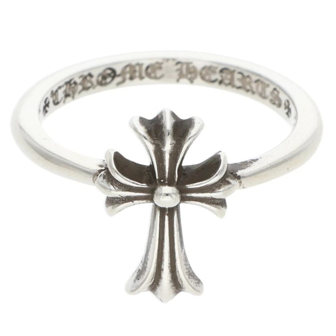 CHROME HEARTS BUBBLGM CH CRS SILVER RING MEN'S: Chrome Hearts Bubblgm CH Crs Silver Ring Men's Brand: Chrome Hearts Type/Style: Ring Material: 925 Silver Color: Silver Size: 2.75 - 3 US Accessories: None Accessories Notice: When purchasing