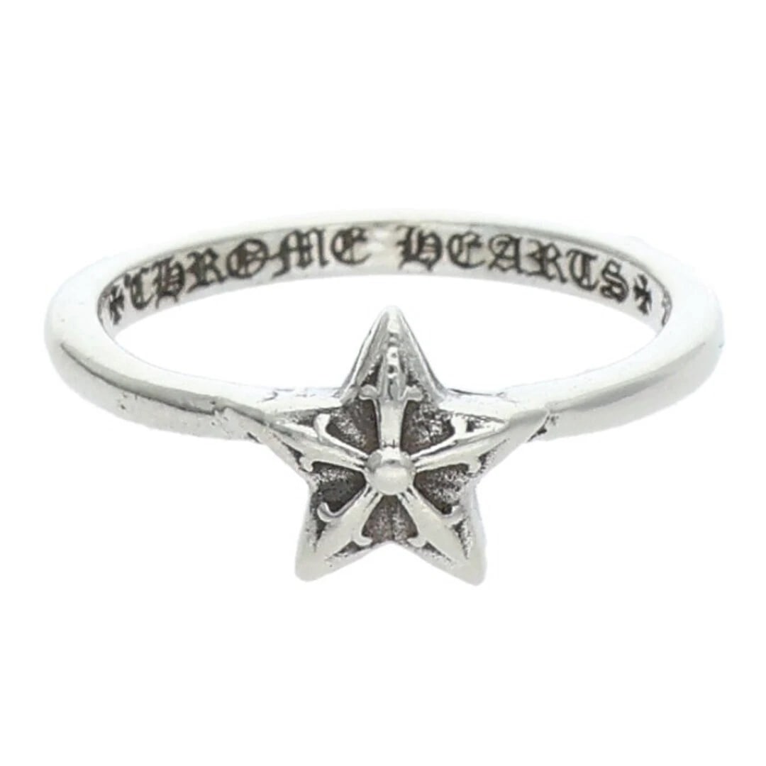 CHROME HEARTS BUBBLGM STAR BUBBLE GUM SILVER RING MEN'S: Chrome Hearts Bubblgm Star bubble Gum Silver Ring Men's Brand: Chrome Hearts Type/Style: Ring Material: 925 Silver Color: Silver Size: 3.75 US Accessories: None Accessories Notice: When purchasing