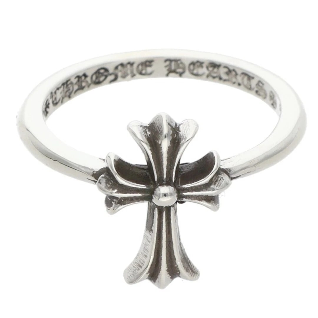 CHROME HEARTS BUBBLGM CH CRS SILVER RING MEN'S: Chrome Hearts Bubblgm CH Crs Silver Ring Men's Brand: Chrome Hearts Type/Style: Ring Material: 925 Silver Color: Silver Size: 2.75 - 3 US Accessories: None Accessories Notice: When purchasing
