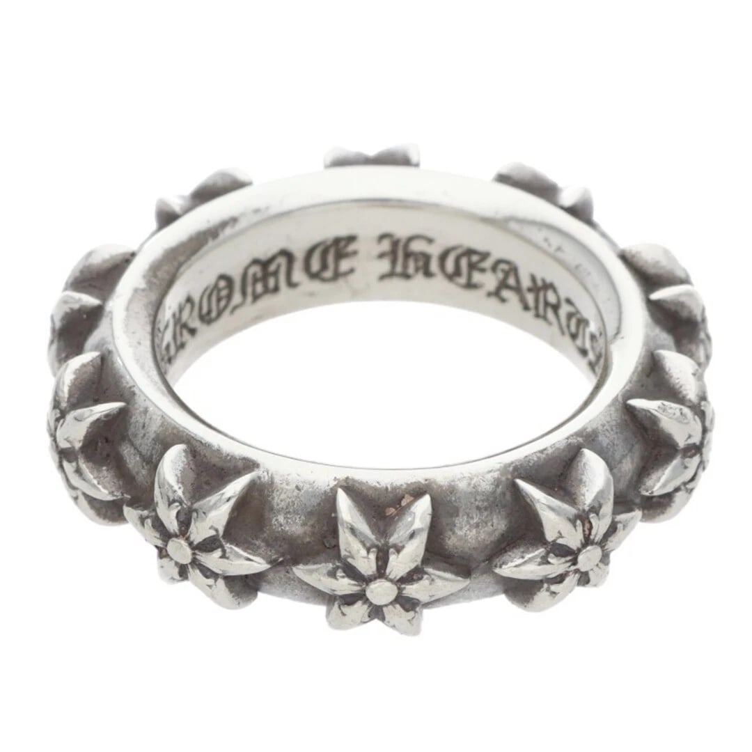 CHROME HEARTS STAR BAND SILVER RING MENS: Chrome Hearts Star Band Silver Ring Mens Brand: Chrome Hearts Type/Style: Ring Material: 925 Silver Color: Silver Size: 4.75 - 5 US Accessories: None Accessories Notice: When purchasing pr