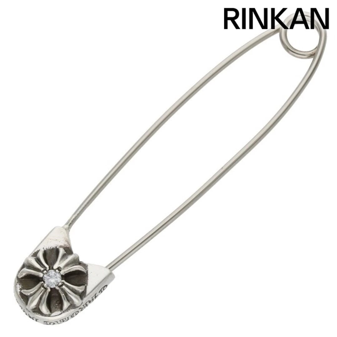 CHROME HEARTS SAFETYPIN LG 1 DIAMOND SILVER NECKLACE USED: Chrome Hearts SAFETYPIN LG 1 diamond silver Necklace Used Brand: Chrome Hearts Type/Style: Necklace Material: 925 Silver Main Stone Natural Color: Silver, Clear Size: Width 1.1cm, vertical 5.6cm A
