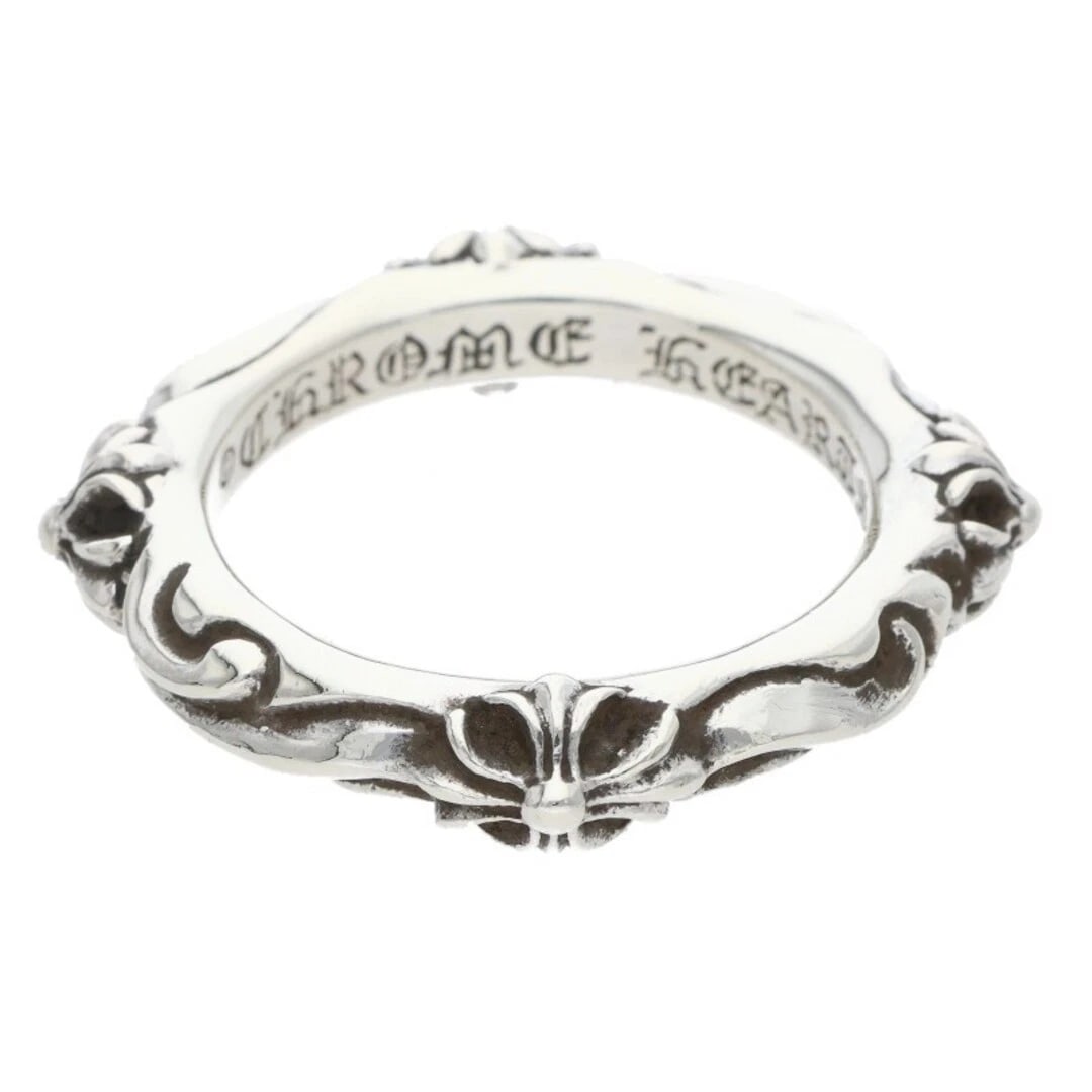 CHROME HEARTS SBT BAND SILVER RING MEN'S: CHROME HEARTS SBT BAND Silver Ring Men's Brand: Chrome Hearts Type/Style: Ring Material: 925 Silver Color: Silver Size: 9.5 - 9.75 US Accessories: None Accessories Notice: When purchasing pre-owned