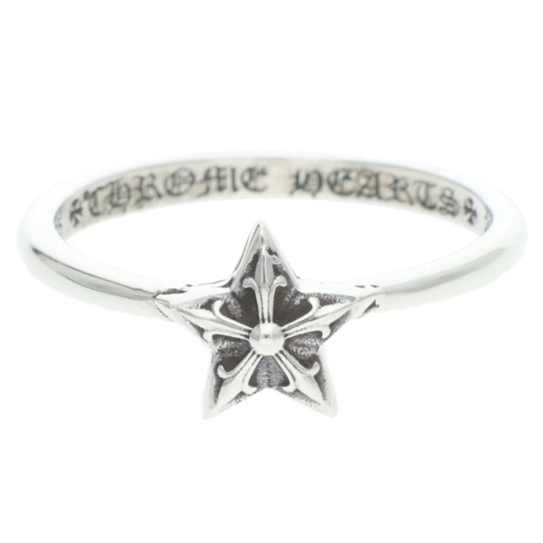 CHROME HEARTS BUBBLGM STAR SILVER RING MENS: Chrome Hearts BUBBLGM STAR Silver Ring Mens Brand: Chrome Hearts Type/Style: Ring Material: 925 Silver Color: Silver Size: 4.75 - 5 US Accessories: None Accessories Notice: When purchasing pre-owned