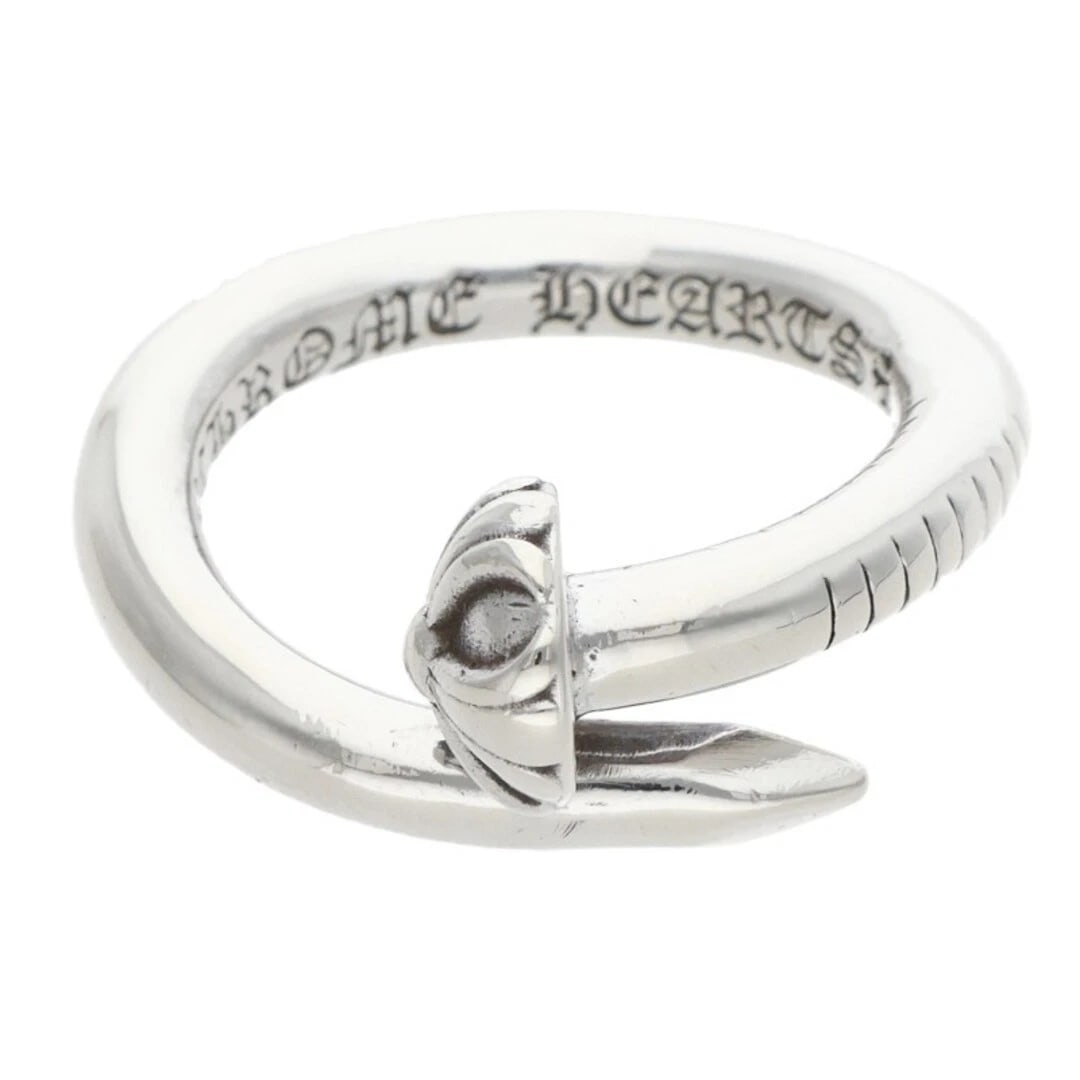 CHROME HEARTS NAIL CRSBALL SILVER RING MEN'S: Chrome Hearts NAIL CRSBALL Silver Ring Men's Brand: Chrome Hearts Type/Style: Ring Material: 925 Silver Color: Silver Size: 5.5 - 5.75 US Accessories: None Accessories Notice: When purchasing