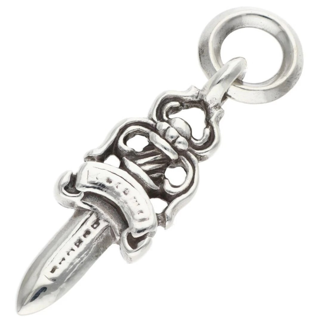 CHROME HEARTS DAGGER CHARM SILVER NECKLACE: Chrome Hearts DAGGER charm silver necklace Brand: Chrome Hearts Type/Style: Necklace Material: 925 Silver Color: Silver Size: Width 1.1cm, Vertical 3.9cm Accessories: None Accessories Notice: When