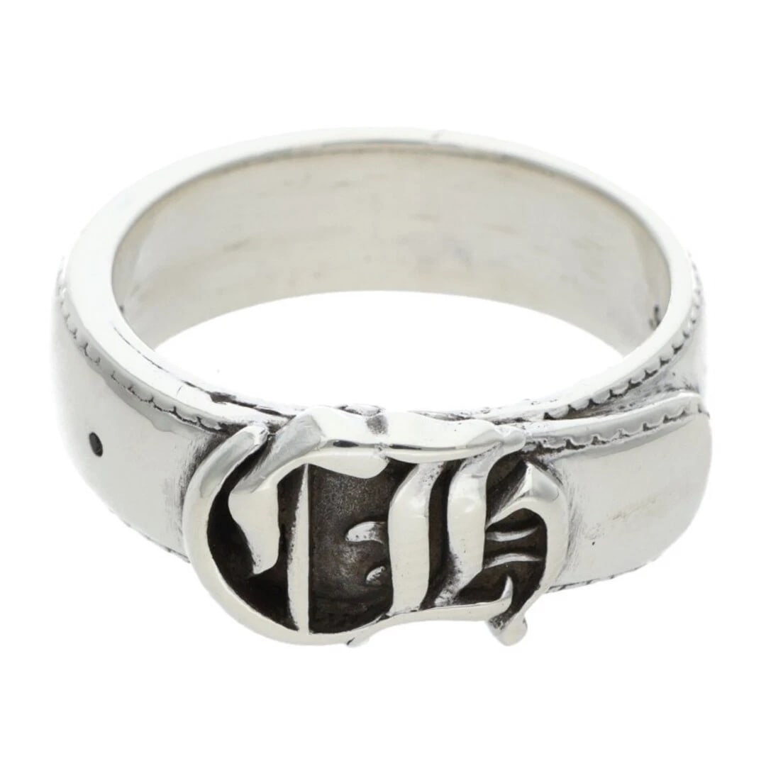 CHROME HEARTS BELTED CH SML LOGO SILVER RING MEN'S: Chrome Hearts BELTED CH SML Logo Silver Ring Men's Brand: Chrome Hearts Type/Style: Ring Material: 925 Silver Color: Silver Size: 6.75 - 7 US Accessories: None Accessories Notice: When purchasing