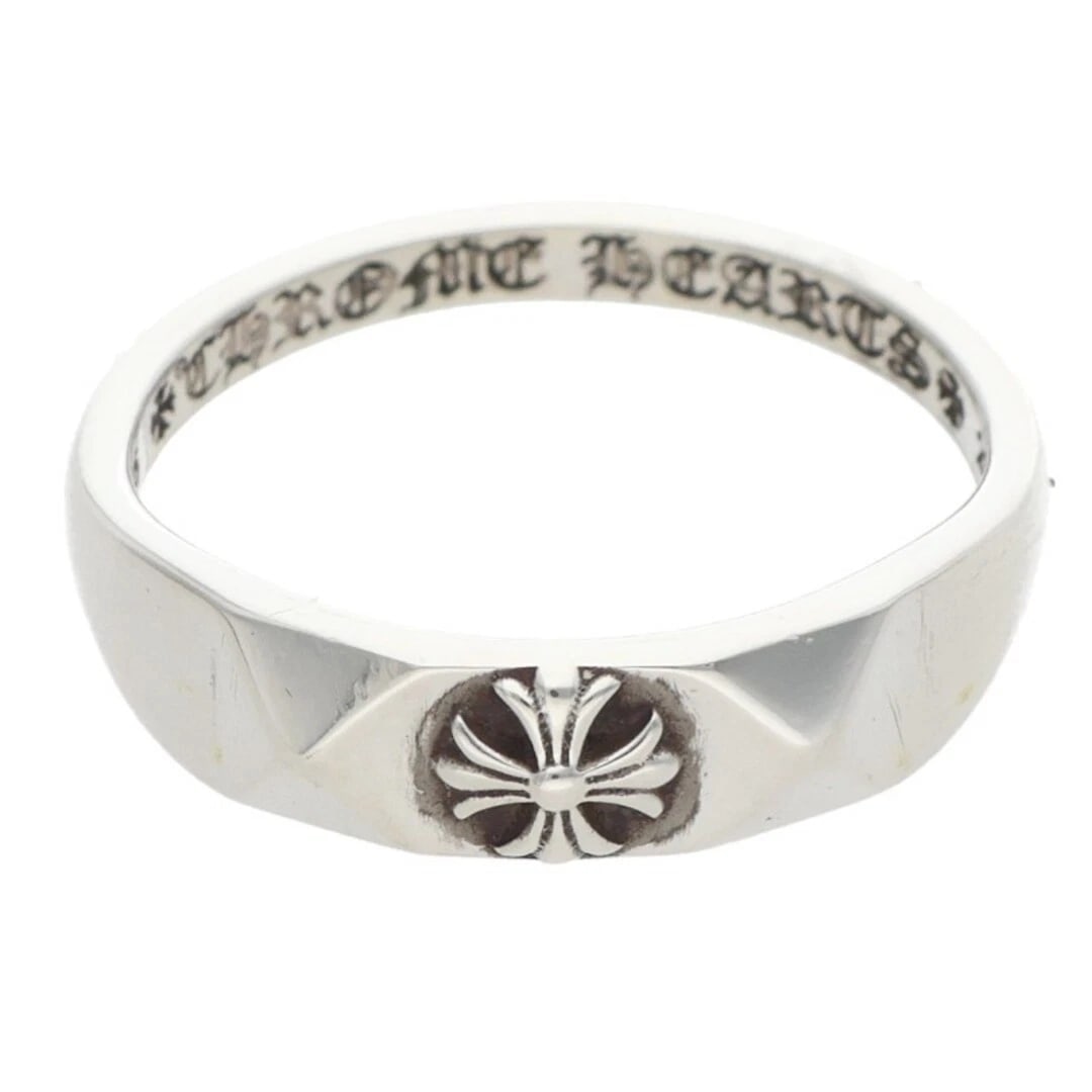 CHROME HEARTS BUBBLGM PYRAMID PLS SILVER RING: Chrome Hearts BUBBLGM PYRAMID PLS Silver Ring Brand: Chrome Hearts Type/Style: Ring Material: 925 Silver Color: Silver Size: 4 US Accessories: None Accessories Notice: When purchasing pre-owned