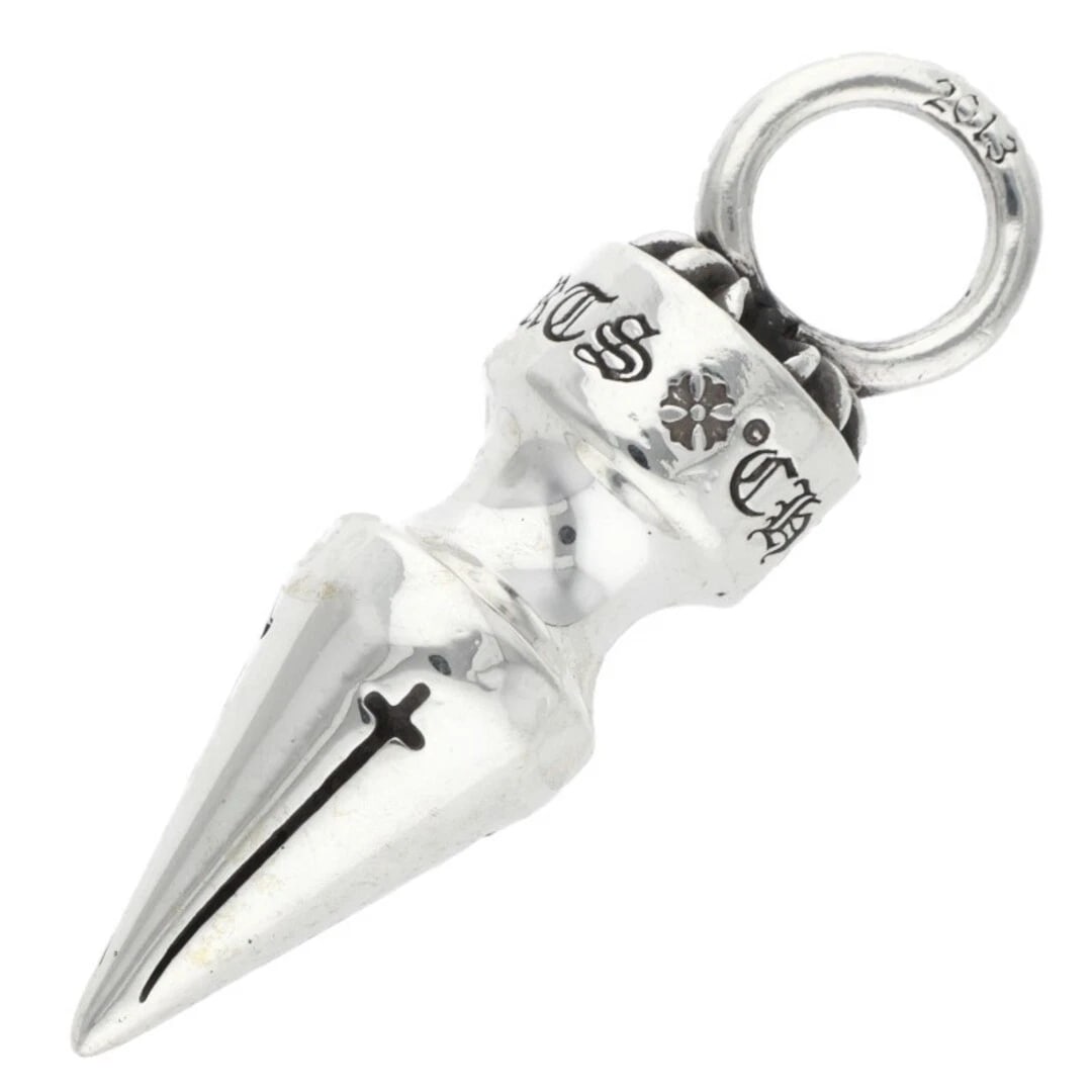 CHROME HEARTS CH SPIKE PENDANT SILVER NECKLACE: Chrome Hearts CH Spike Pendant Silver Necklace Brand: Chrome Hearts Type/Style: Necklace Material: 925 Silver Color: Silver Size: Width 0.9cm, vertical 3.4cm Accessories: None Accessories
