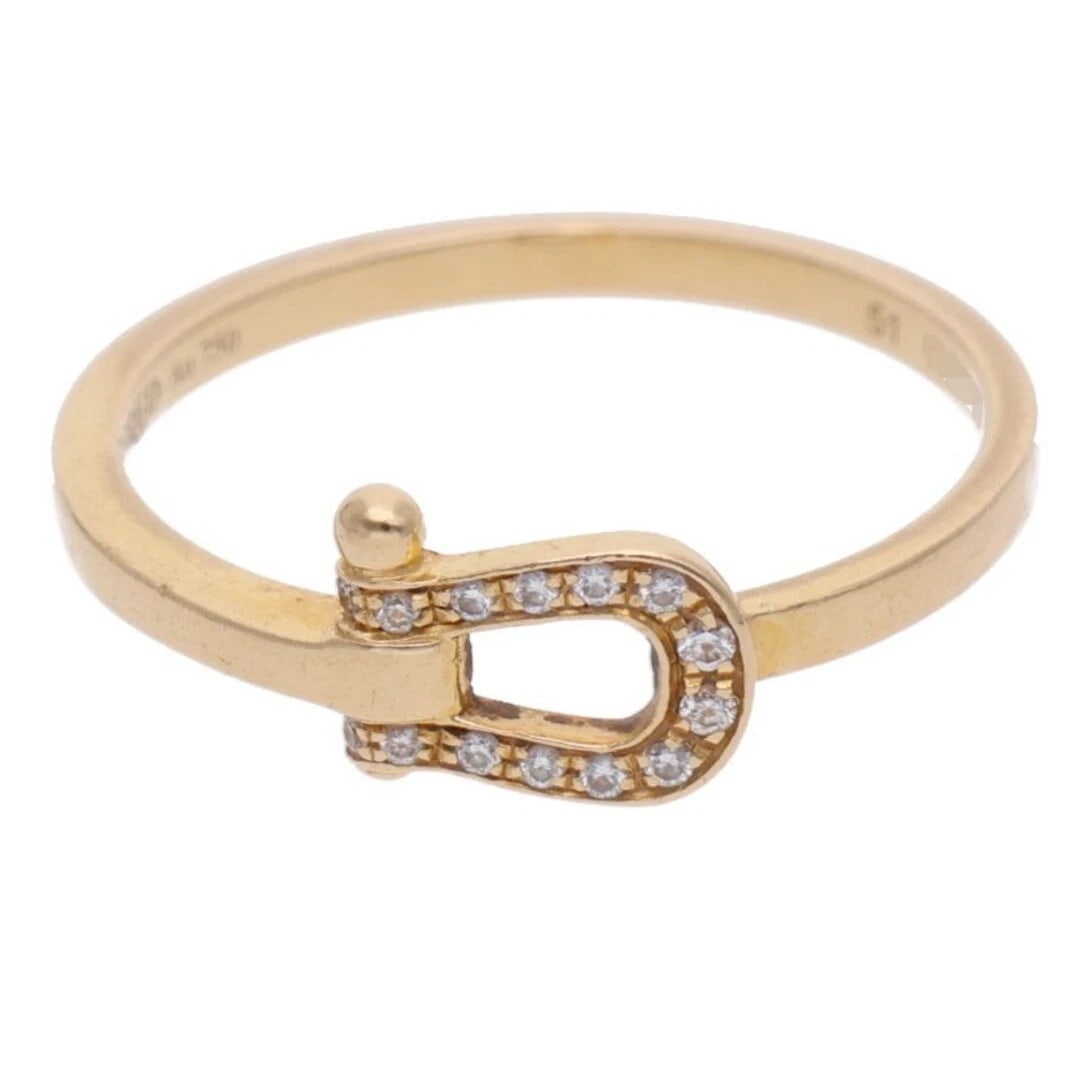 FRED FORCE 10 MINI K18 YELLOW GOLD DIAMOND RING MEN'S: Fred Force 10 Mini K18 Yellow Gold Diamond Ring Men's Brand: FRED Type/Style: Ring Material: 925 Silver Color: Silver Size: 5.25 US Accessories: None Accessories Notice: When purchasing pr