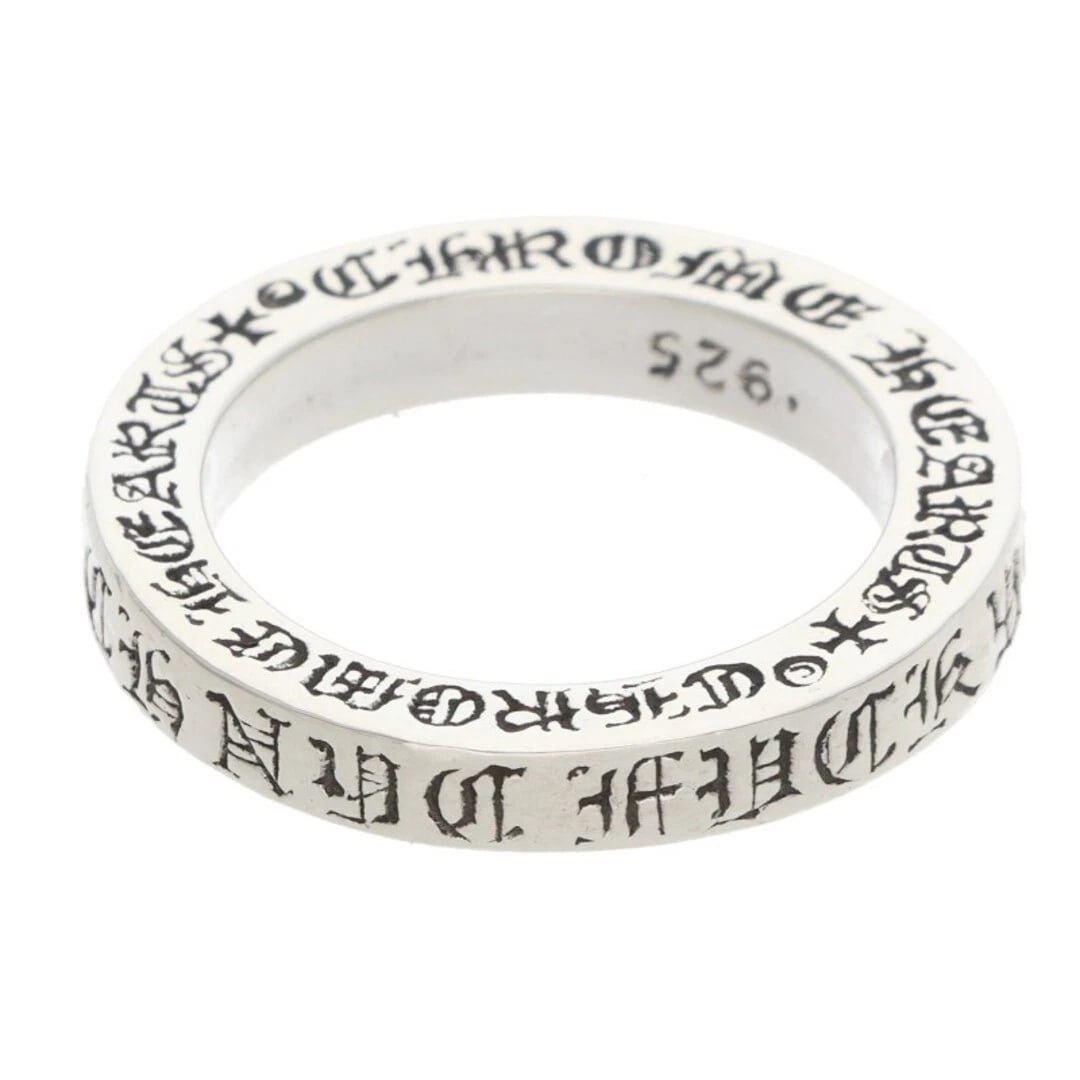 CHROME HEARTS SPACER NYC SILVER RING MENS: Chrome Hearts SPACER NYC Silver Ring Mens Brand: Chrome Hearts Type/Style: Ring Material: 925 Silver Color: Silver Size: 4.75 - 5 US Accessories: None Accessories Notice: When purchasing pre-owned