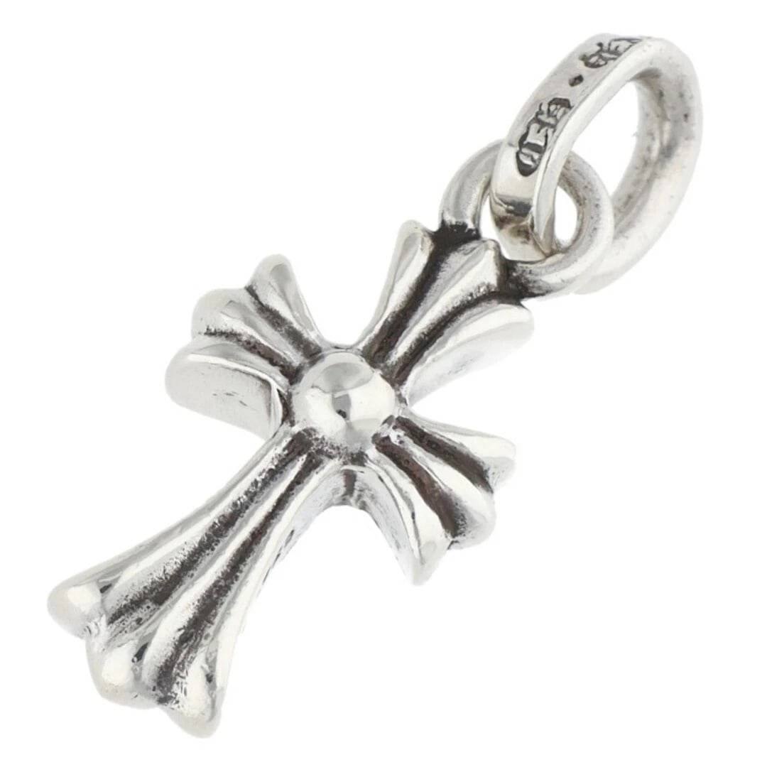 CHROME HEARTS CRS BBYFAT SILVER NECKLACE: Chrome Hearts CRS BBYFAT Silver Necklace Brand: Chrome Hearts Type/Style: Necklace Material: 925 Silver Color: Silver Size: Width 1cm, vertical 2.4cm Accessories: None Accessories Notice: