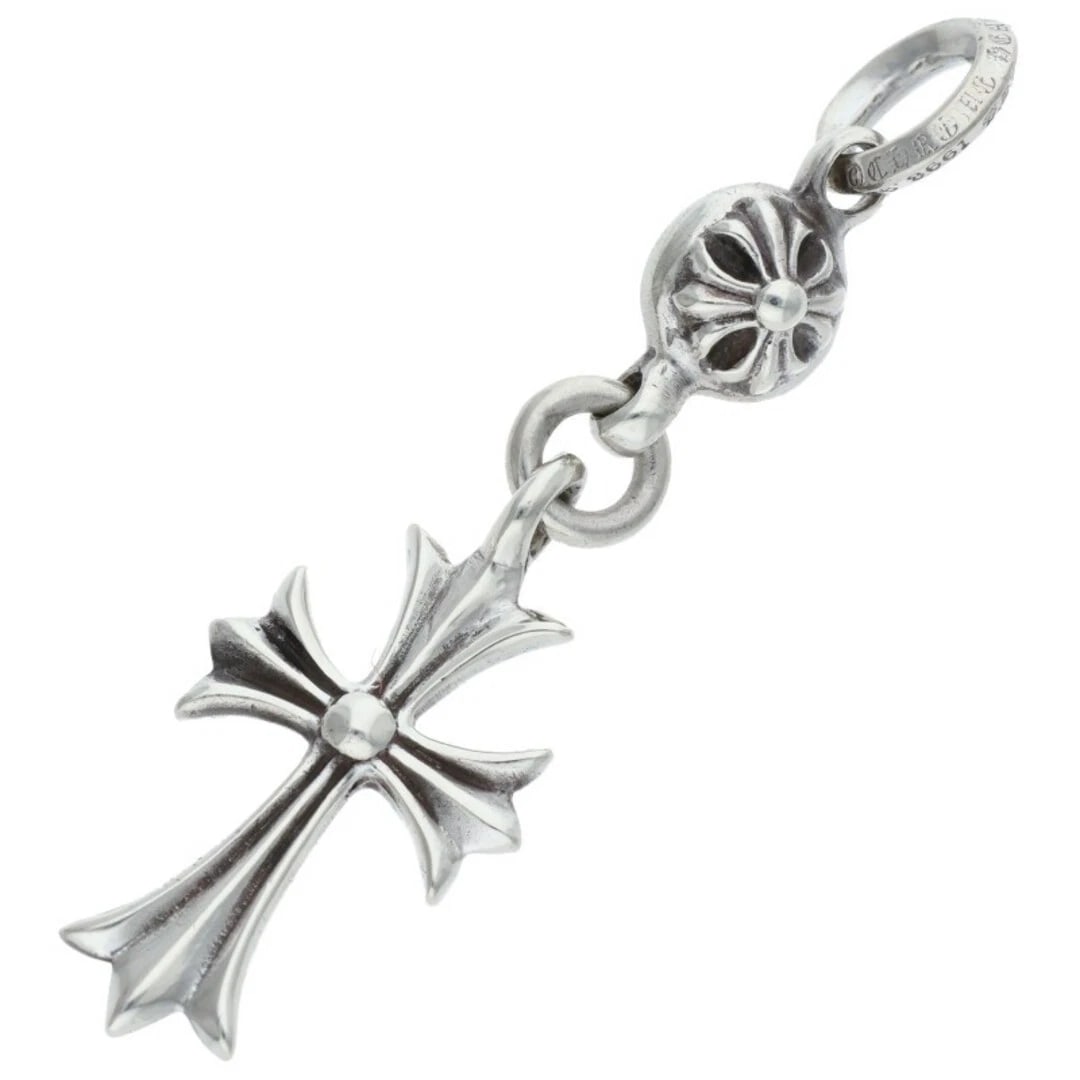 CHROME HEARTS 1B TNY CH CRS CHARM SILVER NECKLACE: Chrome Hearts 1B TNY CH CRS Charm Silver Necklace Brand: Chrome Hearts Type/Style: Necklace Material: 925 Silver Color: Silver Size: Width 1.6cm, vertical 5.8cm Accessories: None Accessori