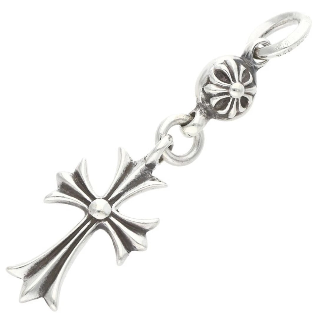 CHROME HEARTS 1B TNY CH CRS CHARM SILVER NECKLACE: Chrome Hearts 1B TNY CH CRS Charm Silver Necklace Brand: Chrome Hearts Type/Style: Necklace Material: 925 Silver Color: Silver Size: Width 1.6cm, vertical 5.7cm Accessories: None Accessori