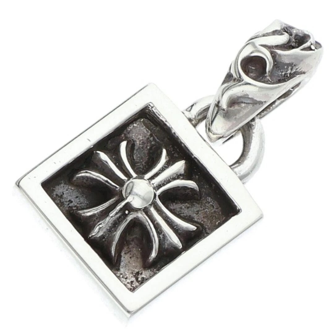 CHROME HEARTS FRAMED CH PLUS CHARM SILVER NECKLACE: Chrome Hearts FRAMED CH PLUS Charm Silver Necklace Brand: Chrome Hearts Type/Style: Necklace Material: 925 Silver Color: Silver Size: Width 1.2cm, vertical 2.4cm Accessories: None Accessor