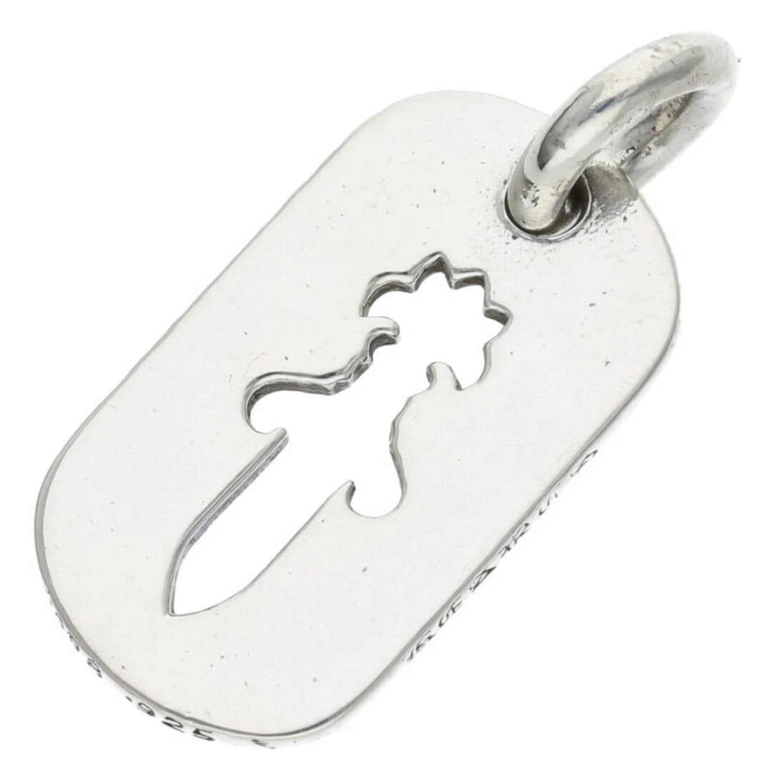 CHROME HEARTS D TAG SML CO DAG NECKLACE: Chrome Hearts D TAG SML CO DAG Necklace Brand: Chrome Hearts Type/Style: Necklace Material: 925 Silver Color: Silver Size: Width 1.7cm, vertical 3.7cm Accessories: None Accessories Notice: