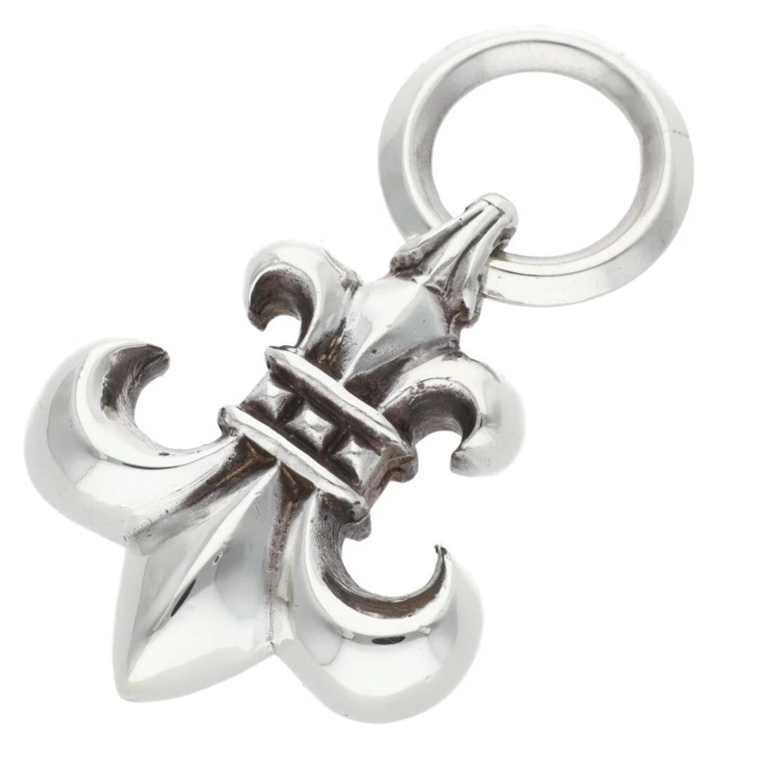 CHROME HEARTS BS FLUER F PENDANT SILVER NECKLACE: Chrome Hearts BS Fluer F Pendant Silver Necklace Brand: Chrome Hearts Type/Style: Necklace Material: 925 Silver Color: Silver Size: Width 2.7cm, vertical 4.4cm Accessories: None Accessorie