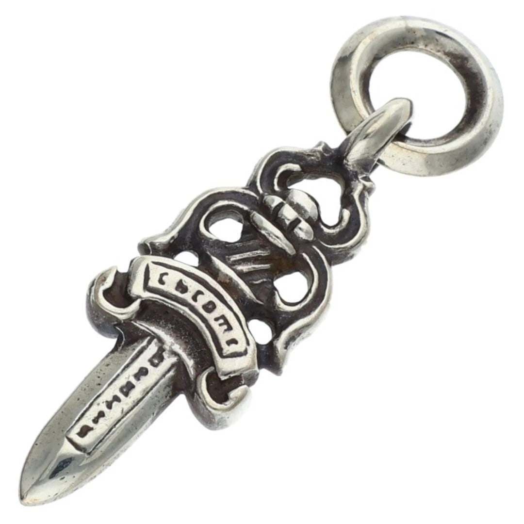 CHROME HEARTS DAGGER CHARM SILVER NECKLACE: chrome hearts DAGGER charm silver necklace Brand: Chrome Hearts Type/Style: Necklace Material: 925 Silver Color: Silver Size: Width 1.2cm, vertical 3.9cm Accessories: None Accessories Noti