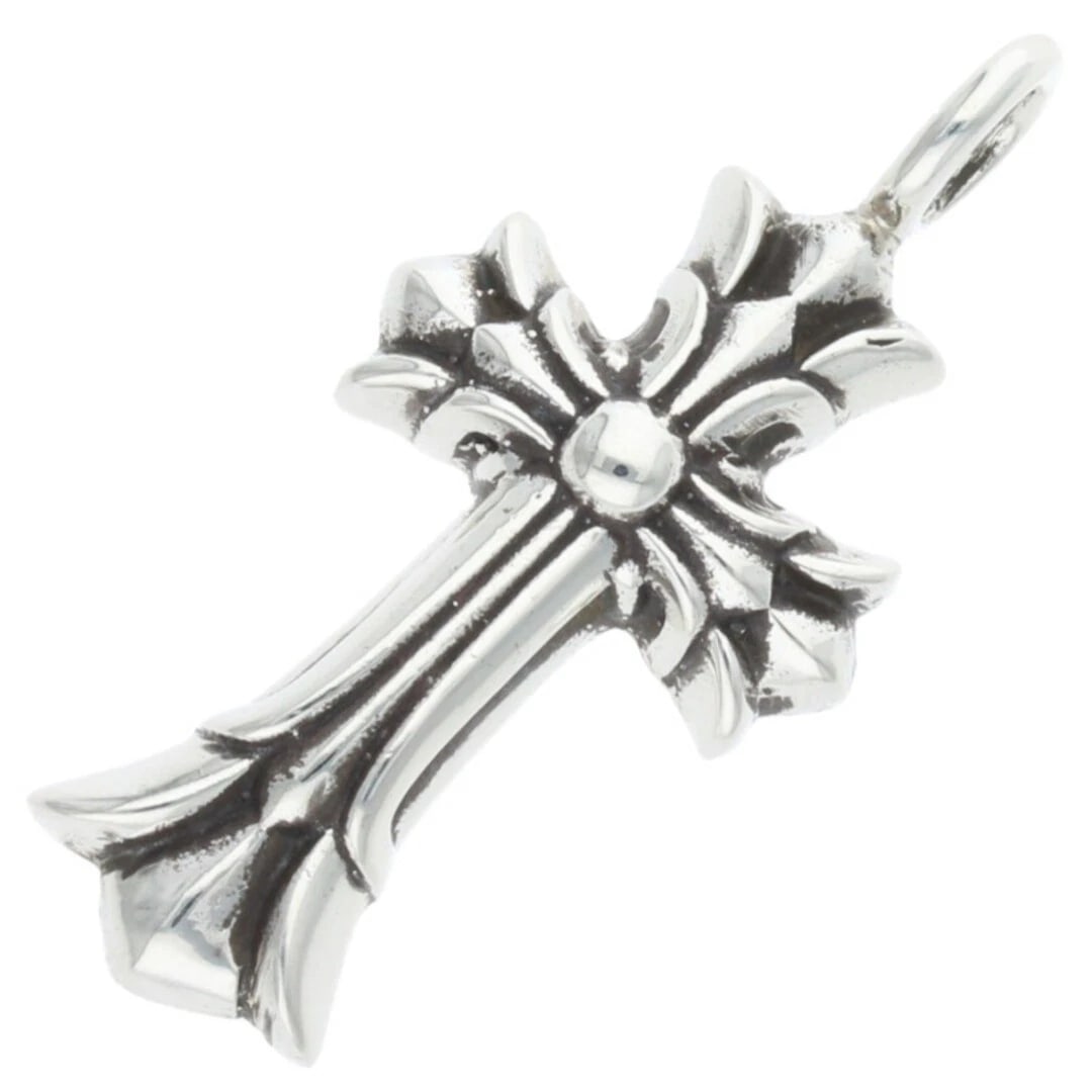 CHROME HEARTS DBL CH CRS SILVER NECKLACE: Chrome Hearts DBL CH CRS Silver Necklace Brand: Chrome Hearts Type/Style: Necklace Material: Color: Silver Size: Width 1.6cm, vertical 3.4cm Accessories: None Accessories Notice: When purchasing
