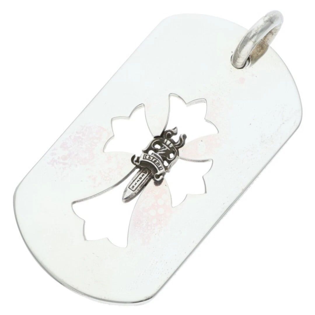 CHROME HEARTS D TAG LRG CROSS DAGG NECKLACE: Chrome Hearts D TAG LRG CROSS DAGG NECKLACE Brand: Chrome Hearts Type/Style: Necklace Material: 925 Silver Color: Silver Size: Width 2.9cm, vertical 5.6cm Accessories: None Accessories Not