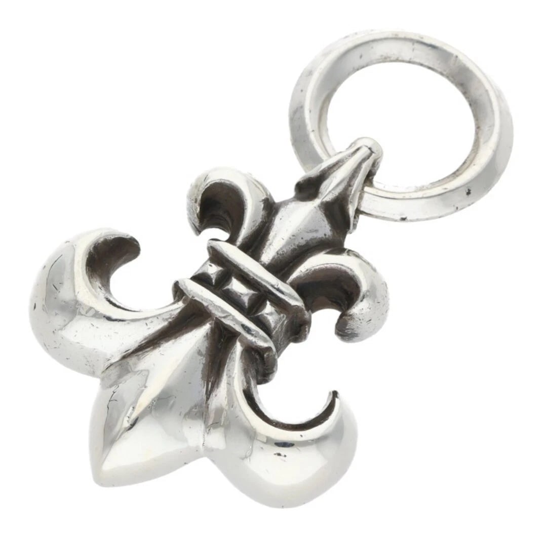 CHROME HEARTS BS FLUER F PENDANT SILVER NECKLACE: Chrome Hearts BS FLUER F Pendant Silver Necklace Brand: Chrome Hearts Type/Style: Necklace Material: 925 Silver Color: Silver Size: Width 2.7cm, vertical 4.4cm Accessories: None Accessorie
