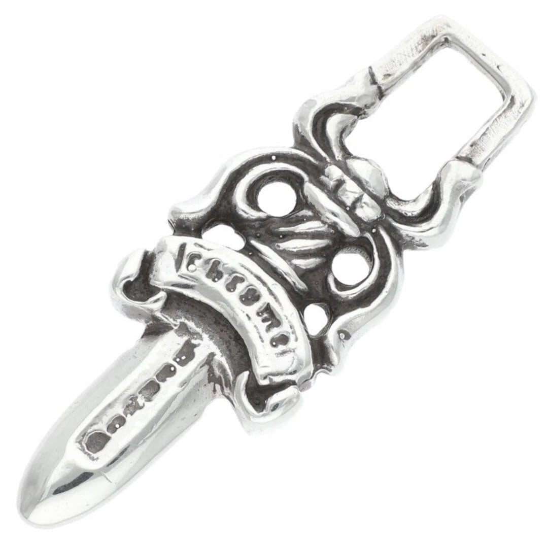 CHROME HEARTS DAGGER ZIP1 SILVER NECKLACE: Chrome Hearts DAGGER ZIP1 Silver Necklace Brand: Chrome Hearts Type/Style: Necklace Material: Color: Silver Size: Width 1.2cm, vertical 3.4cM Accessories: None Accessories Notice: When purchasing