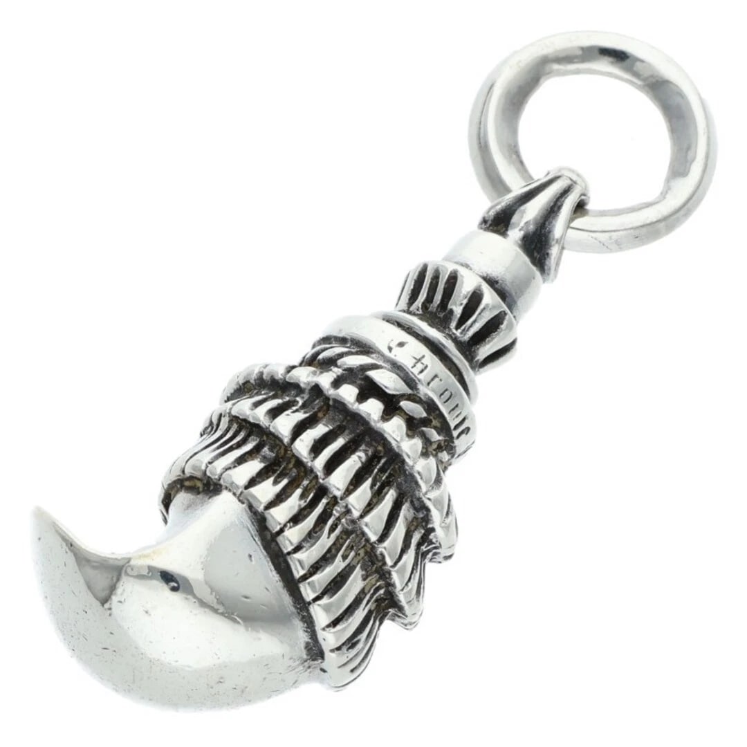 CHROME HEARTS CROW PENDANT SILVER NECKLACE: chrome hearts CROW pendant silver necklace Brand: Chrome Hearts Type/Style: Necklace Material: 925 Silver Color: Silver Size: Width 2.1cm, vertical 4.9cm Accessories: None Accessories Noti