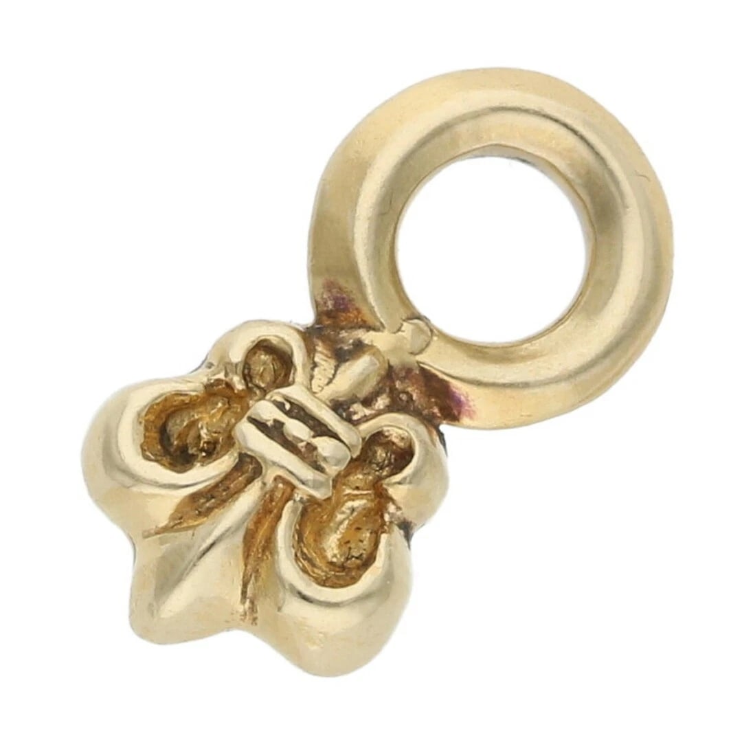 CHROME HEARTS 22K STACK BS FLUER FUSSTACK GOLD NECKLACE: Chrome Hearts 22k Stack BS Fluer Fusstack Gold Necklace Brand: Chrome Hearts Type/Style: Necklace Material: 22K Gold Color: Yellow Size: Width 0.7cm, vertical 1.4cm Accessories: None Acces