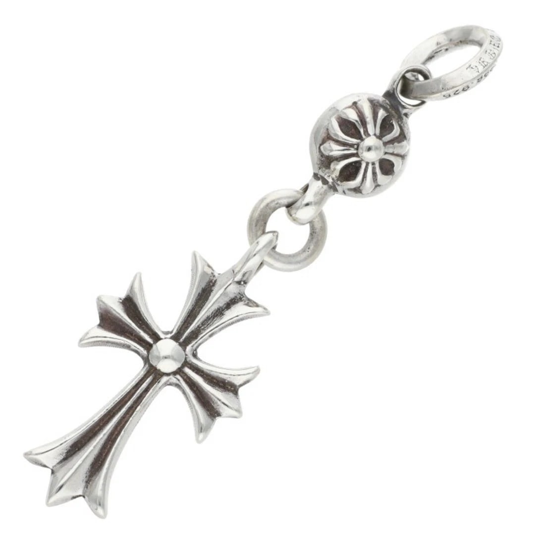 CHROME HEARTS 1B TNY CH CRS SILVER NECKLACE: Chrome Hearts 1B TNY CH CRS Silver Necklace Brand: Chrome Hearts Type/Style: Necklace Material: 925 Silver Color: Silver Size: Width 1.6cm, vertical 5.8cm Accessories: None Accessories Not