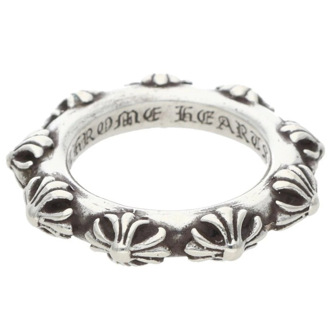 CHROME HEARTS CROSS BAND SILVER RING MENS: Chrome Hearts Cross Band Silver Ring Mens Brand: Chrome Hearts Type/Style: Ring Material: 925 Silver Color: Silver Size: 8.25 - 8.5 US Accessories: None Accessories Notice: When purchasing