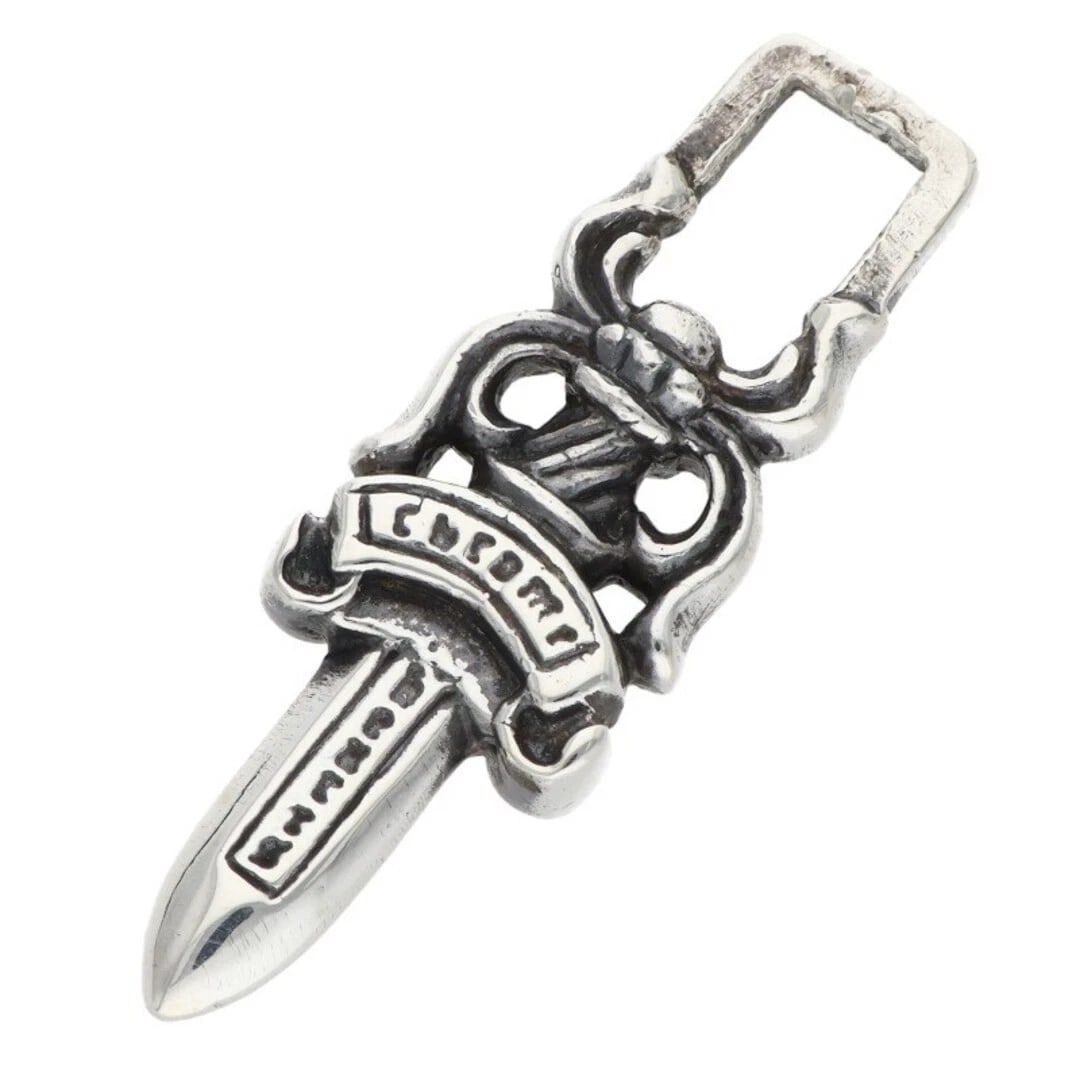 CHROME HEARTS DAGGER ZIP1 SILVER NECKLACE: Chrome Hearts DAGGER ZIP1 Silver Necklace Brand: Chrome Hearts Type/Style: Necklace Material: 925 Silver Color: Silver Size: Width 1.2cm, vertical 3.4cm Accessories: None Accessories Notice: When