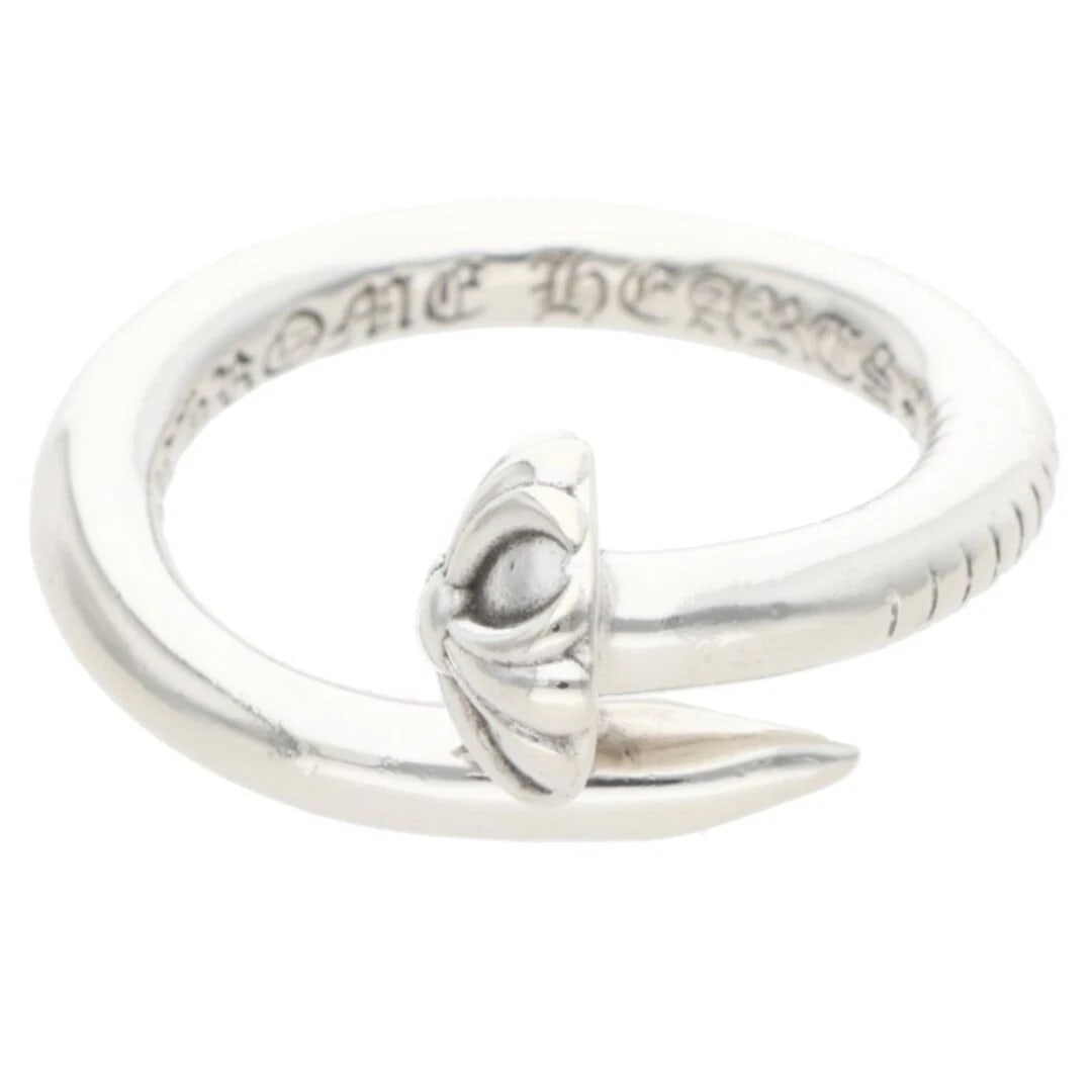 CHROME HEARTS NAIL CRSBALL SILVER RING MENS: Chrome Hearts NAIL CRSBALL Silver Ring Mens Brand: Chrome Hearts Type/Style: Ring Material: 925 Silver Color: Silver Size: 5.25 US Accessories: None Accessories Notice: When purchasing pre-owned