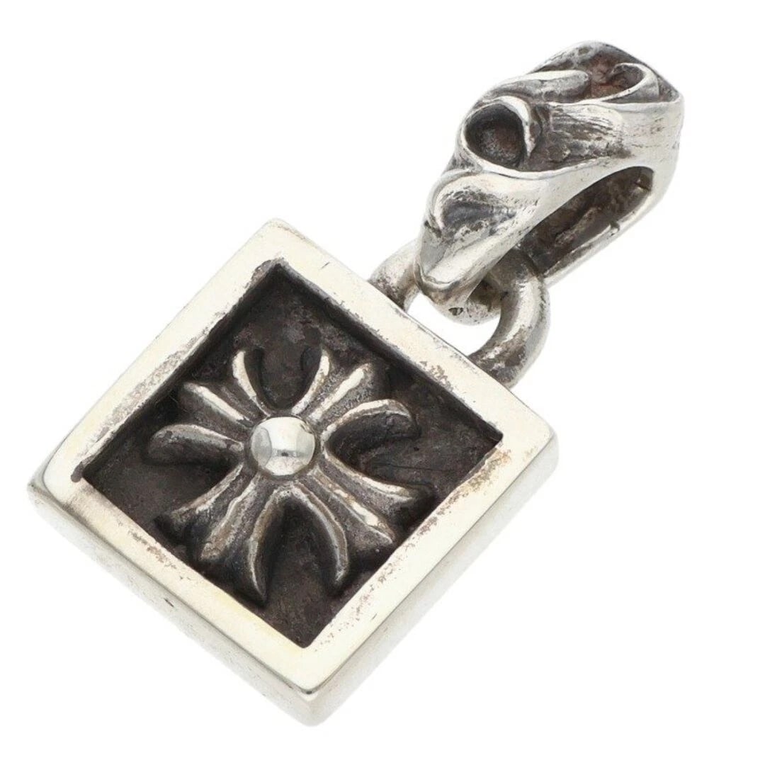 CHROME HEARTS FRAMED CH PLUS CHARM SILVER NECKLACE: Chrome Hearts FRAMED CH PLUS Charm Silver Necklace Brand: Chrome Hearts Type/Style: Necklace Material: 925 Silver Color: Silver Size: Width 1.2cm, vertical 2.4cm Accessories: None Accessories Notice: