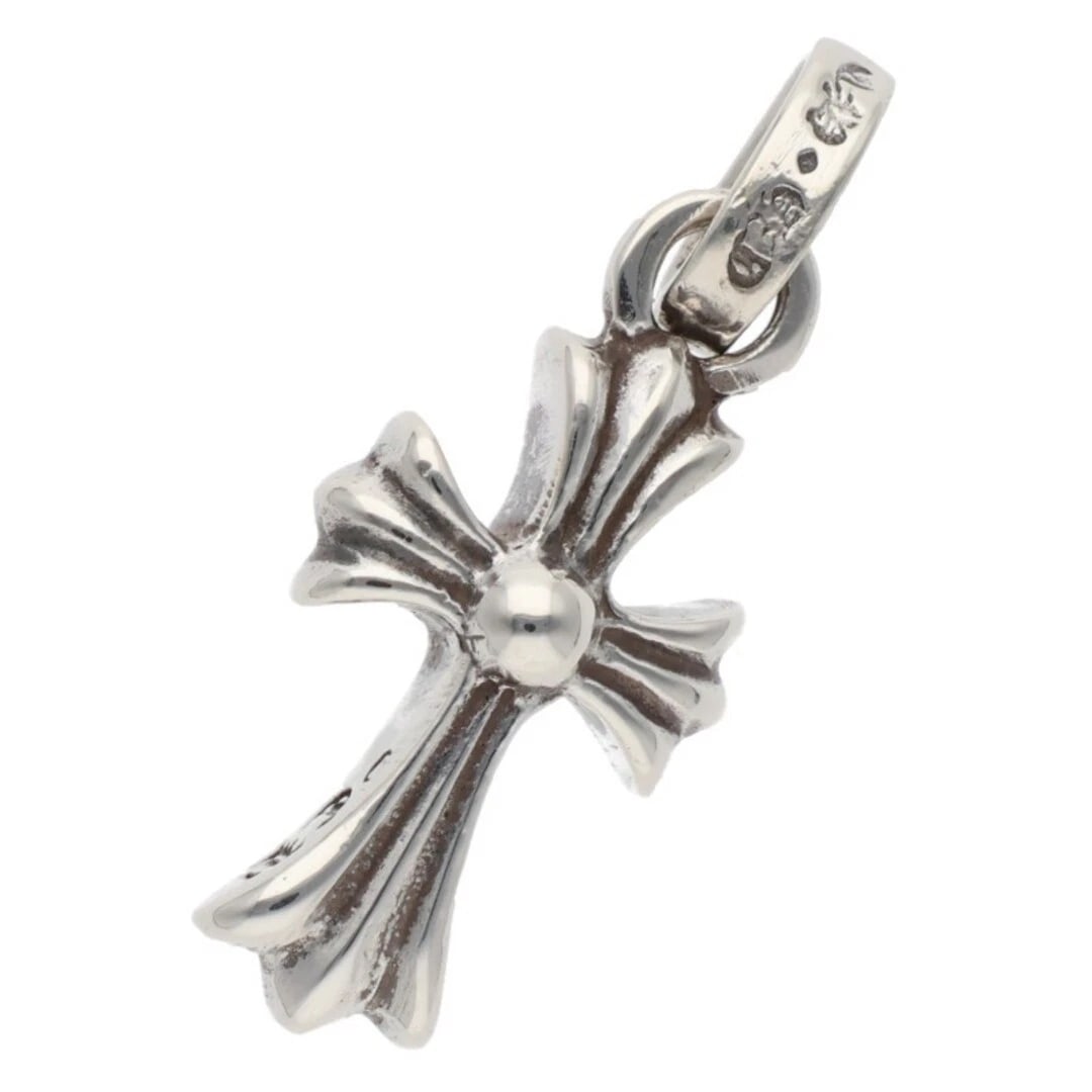 CHROME HEARTS CRS BBYFAT CHARM SILVER NECKLACE: Chrome Hearts CRS BBYFAT Charm Silver Necklace Brand: Chrome Hearts Type/Style: Necklace Material: 925 Silver Color: Silver Size: Width 1cm, vertical 2.3cm Accessories: None Accessories Notice: When