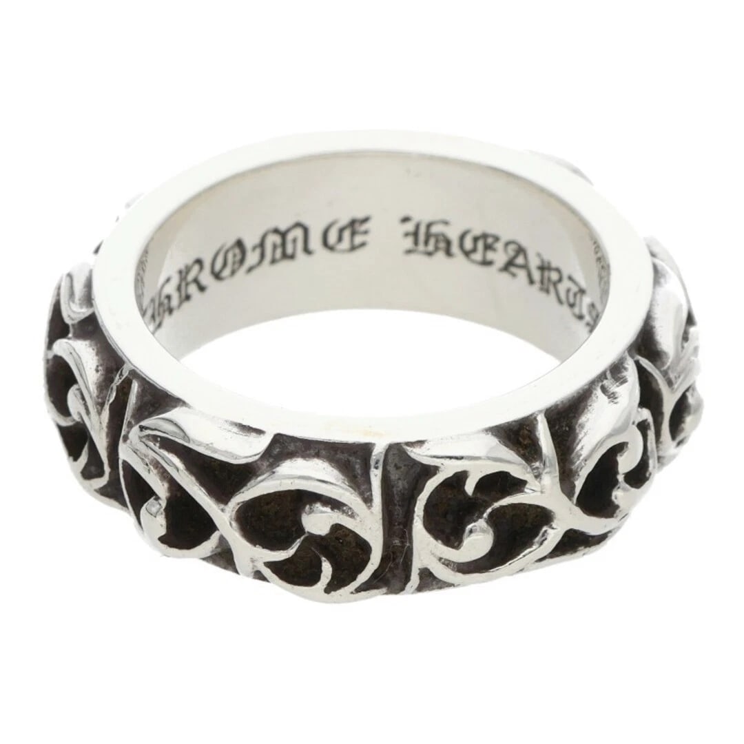 CHROME HEARTS ETRNITY VINE BAND ETERNITY SILVER RING: Chrome Hearts Etrnity Vine Band Eternity Silver Ring Brand: Chrome Hearts Type/Style: Ring Material: 925 Silver Color: Silver Size: about 18.32mm inside diameter Accessories: None Accessor