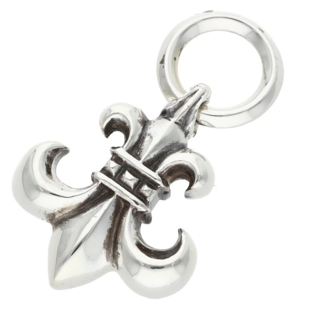 CHROME HEARTS BS FLUER F PENDANT SILVER NECKLACE: Chrome Hearts BS FLUER F Pendant Silver Necklace Brand: Chrome Hearts Type/Style: Necklace Material: 925 Silver Color: Silver Size: Width 2.7cm, vertical 4.4cm Accessories: None Accessories Notice: