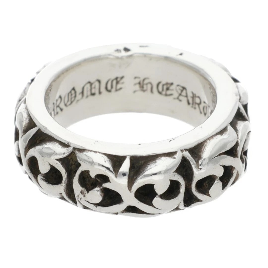 CHROME HEARTS ETRNITY VINE BAND SILVER RING MENS: Chrome Hearts Etrnity Vine Band Silver Ring Mens Brand: Chrome Hearts Type/Style: Ring Material: 925 Silver Color: Silver Size: 4.75 - 5 US Accessories: None Accessories Notice: When purchasing