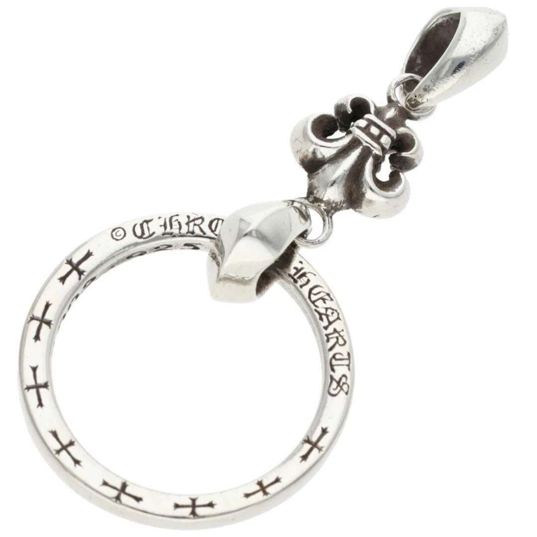 CHROME HEARTS EWLP NTFL EYWEAR LOOP F NECKLACE: Chrome Hearts EWLP NTFL eywear loop f necklace Brand: Chrome Hearts Type/Style: Necklace Material: 925 Silver Color: Silver Size: Width 2.7cm, vertical 5.9cm Accessories: None Accessories