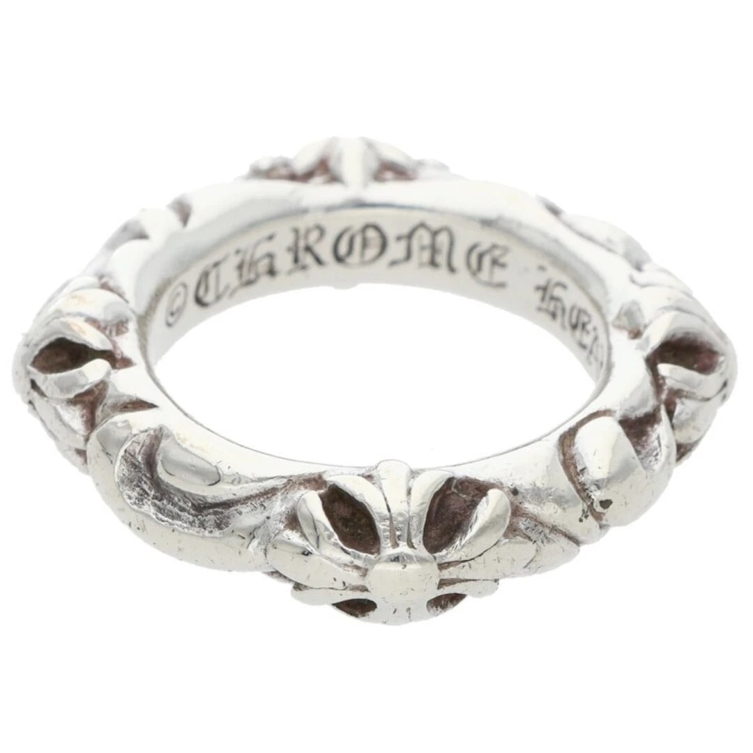 CHROME HEARTS SBT BAND SILVER RING MENS: Chrome Hearts SBT BAND Silver Ring Mens Brand: Chrome Hearts Type/Style: Ring Material: 925 Silver Color: Silver Size: 3.75 US Accessories: None Accessories Notice: When purchasing pre-own