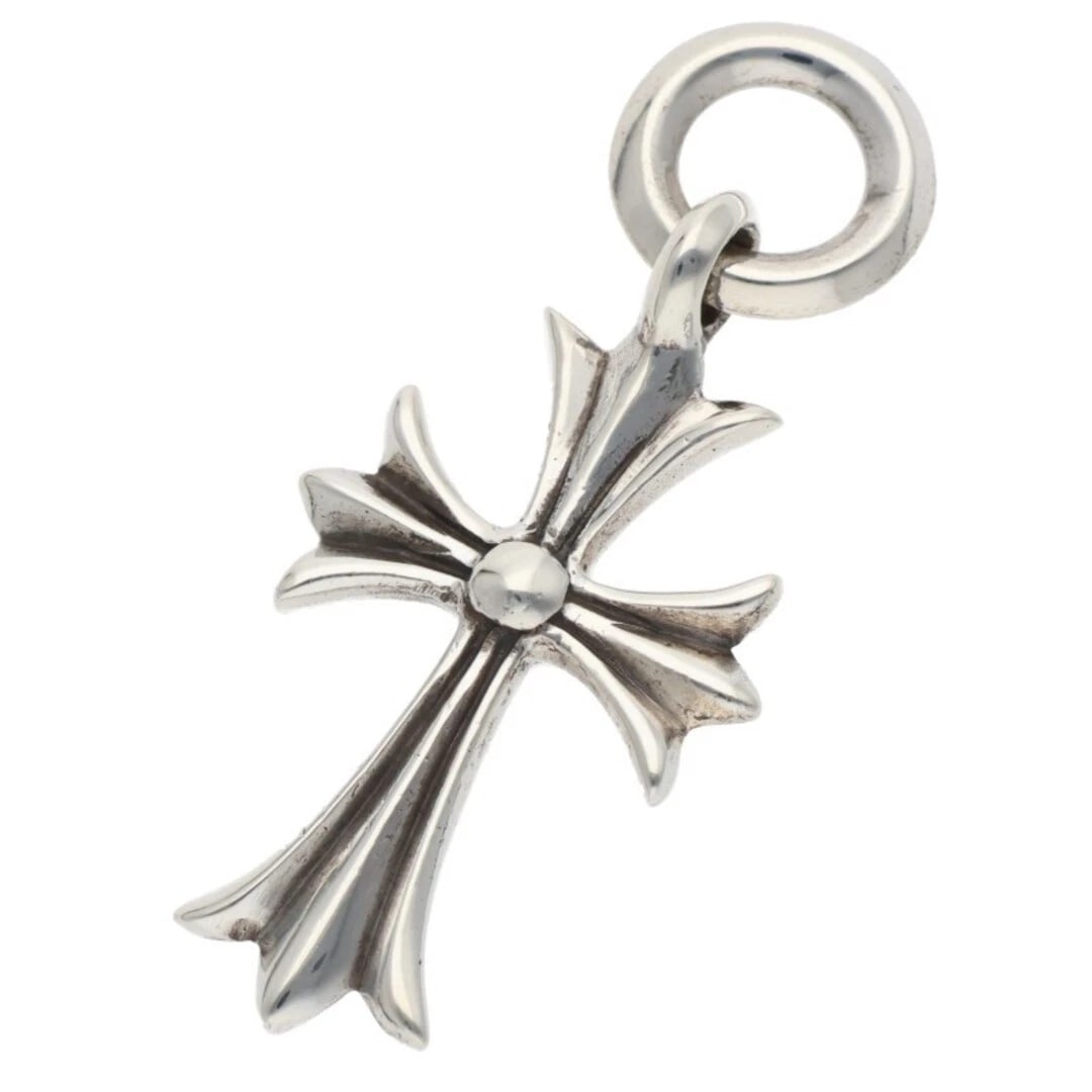 CHROME HEARTS TINY CH CROSS CHARM NECKLACE: Chrome Hearts TINY CH CROSS Charm Necklace Brand: Chrome Hearts Type/Style: Necklace Material: 925 Silver Color: Silver Size: Width 1.7cm, vertical 3.8cm Accessories: None Accessories Noti