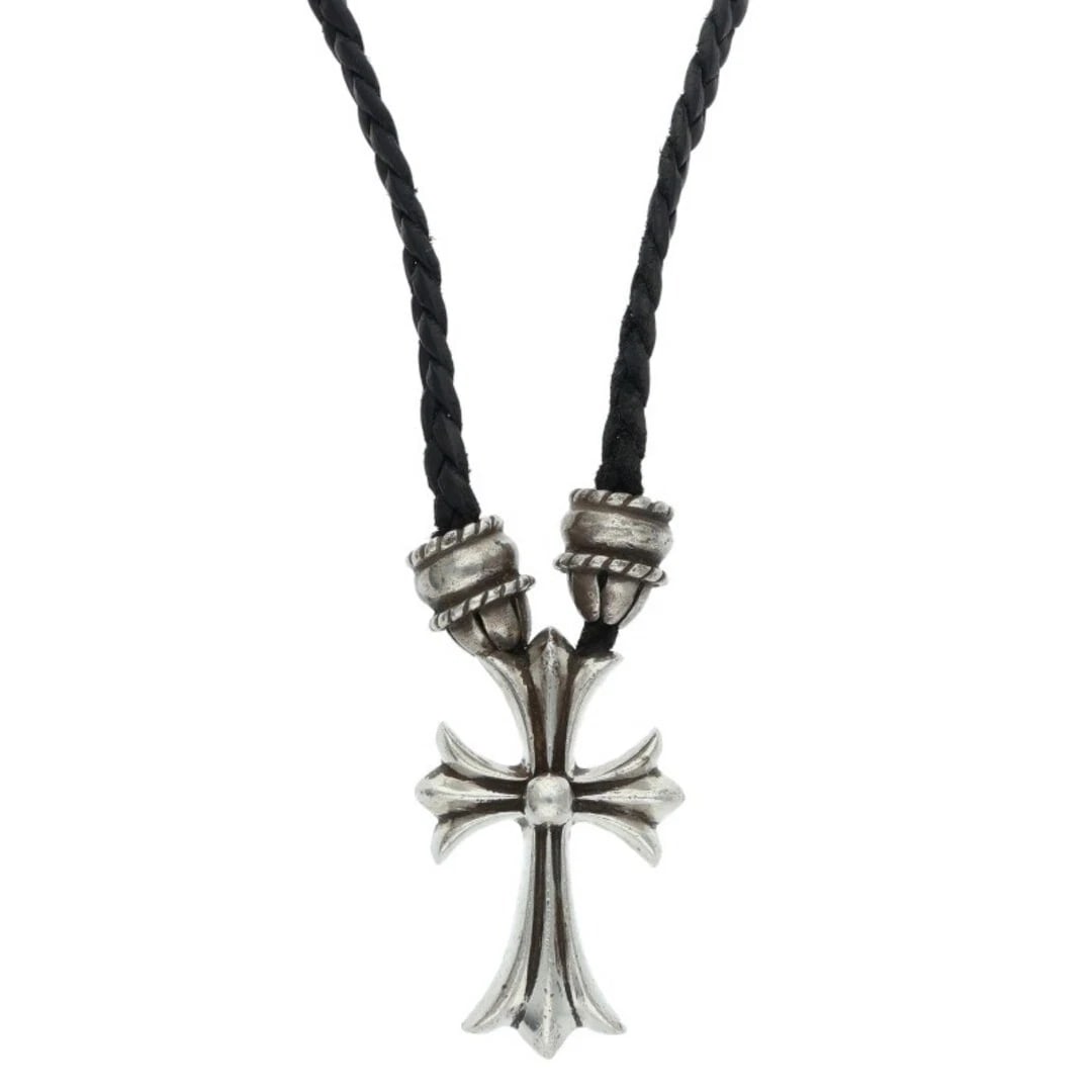 CHROME HEARTS CH CRS SML CL CRIMPT SILVER NECKLACE (1 of 4)