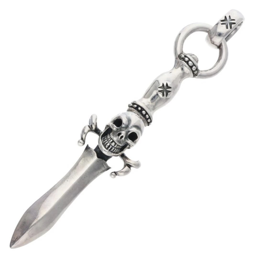 GABOR HOLDINGS SKULL WITH DAGGER HWO BAIL NECKLACE (1 of 2)